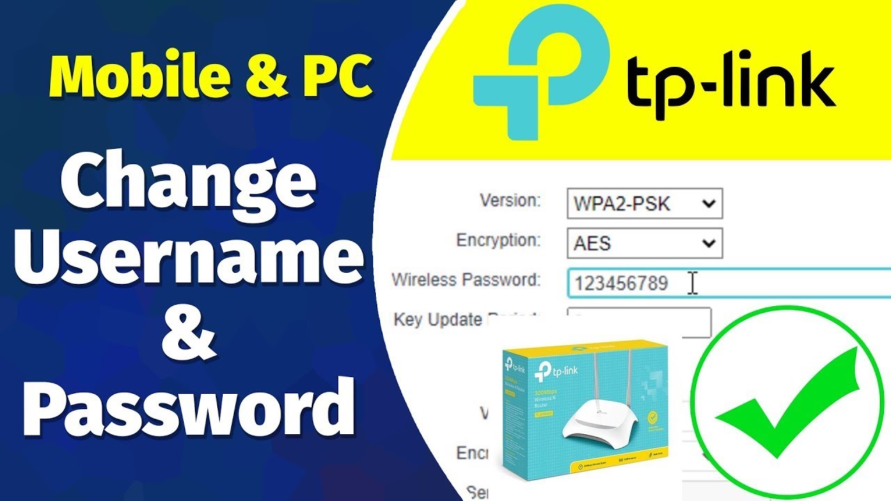 How to change TP Link Wifi name and password  YouTube