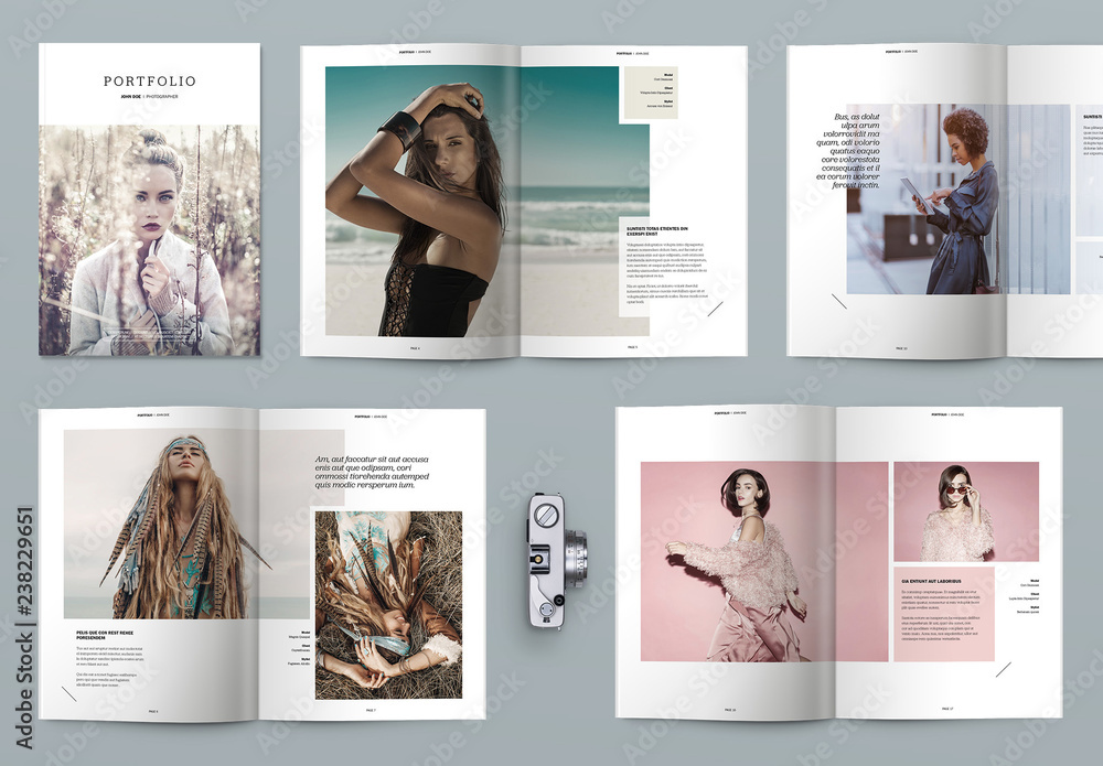 PortfolioMagazine Layout Stock Template  Adobe Stock