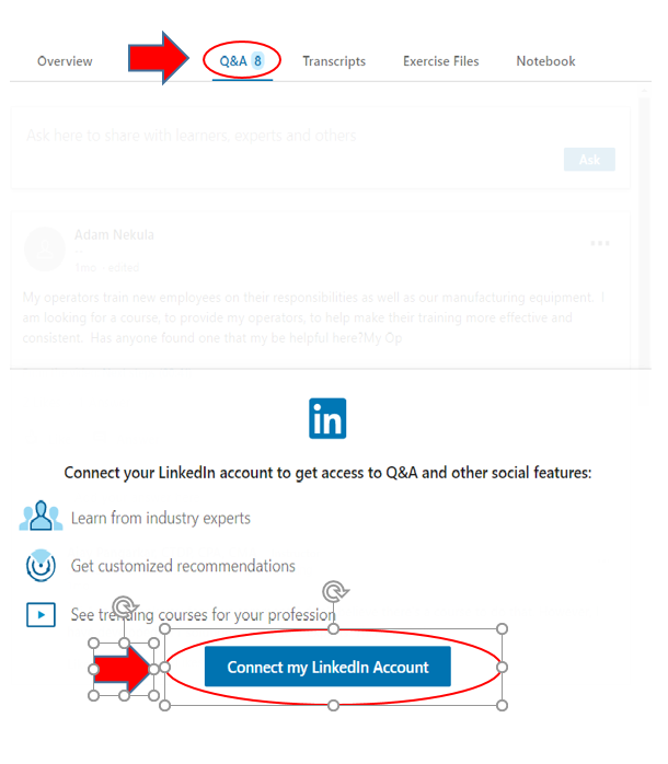 LinkedIn learning  linking to your personal LinkedIn profile