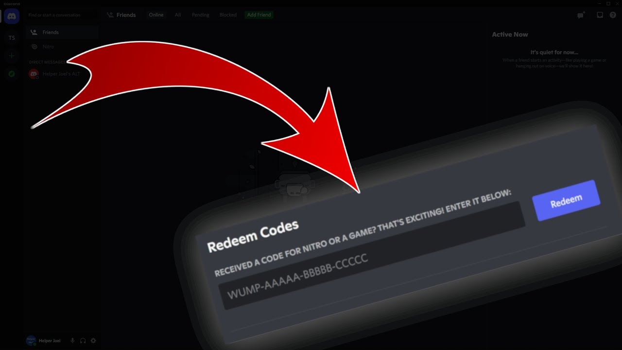 Where To Redeem Codes In Discord  YouTube