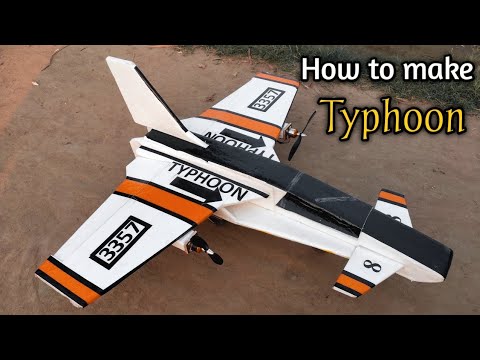 How to make remote control airplane  How to make typhoon delta rc 