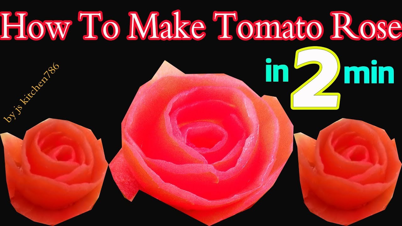 How To Make A Tomato Rose  Vegetable Carving   js 