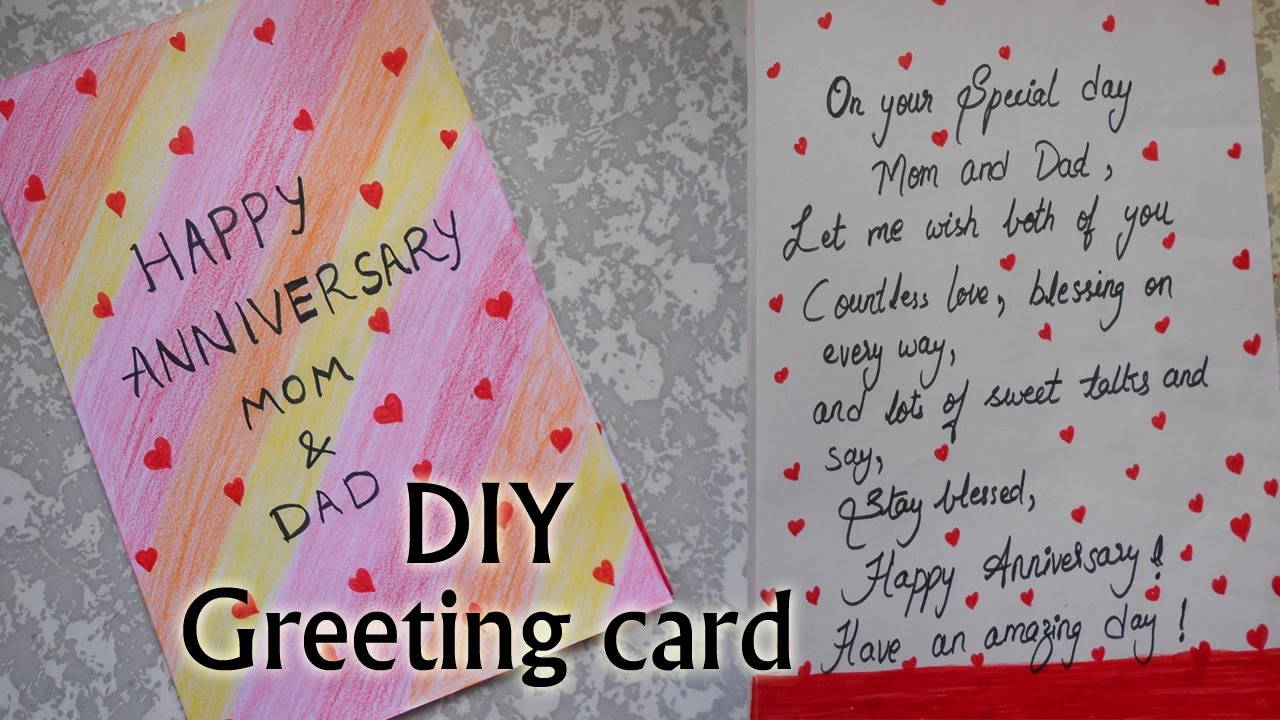 How to Make Anniversary Cards for Parents at Home