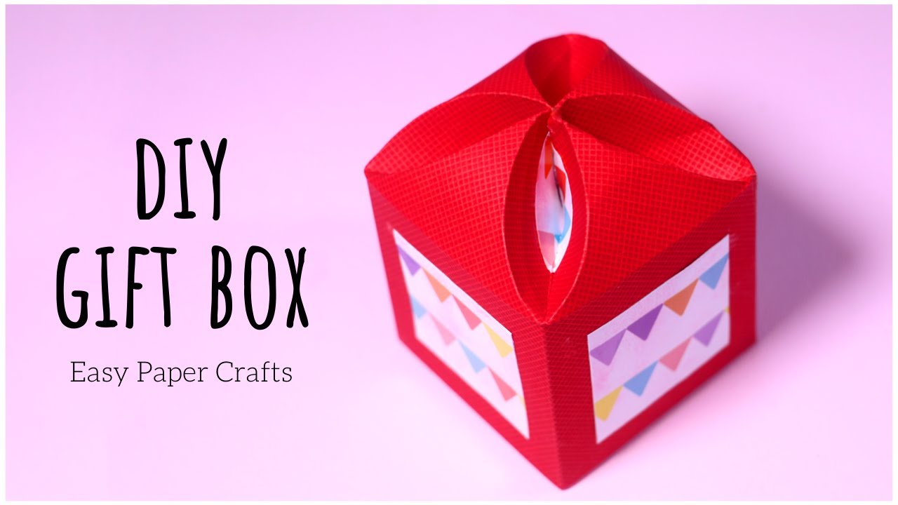 DIY Gift Box Tutorial  How To Make Paper Gift Box at Home Easy Paper 