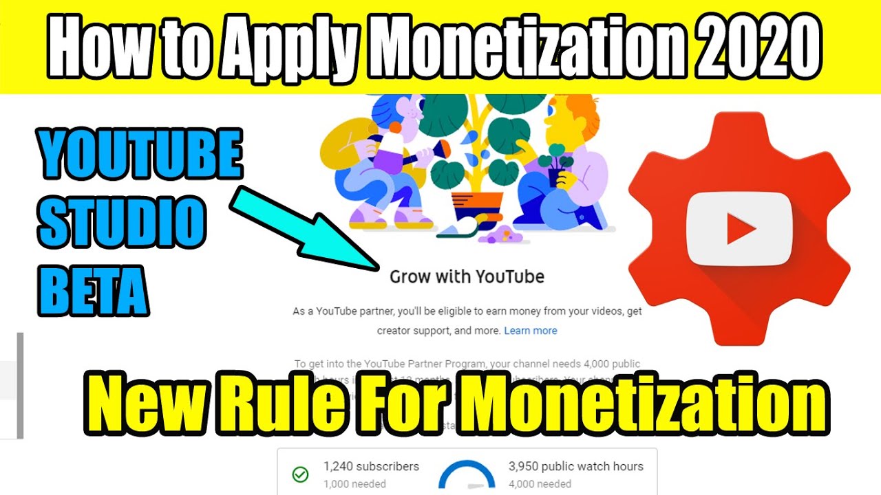 How to Apply Monetization on Youtube Studio  Apply Monetization in 