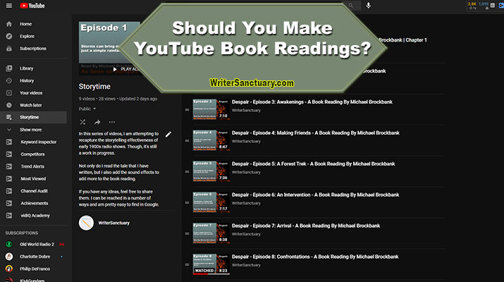 Is a YouTube Book Reading Beneficial for a New Author