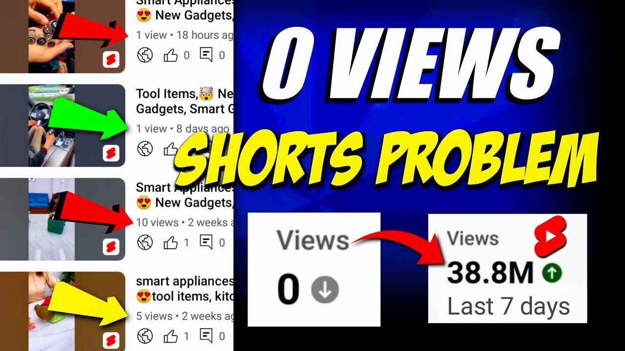 shorts 0 views problem  shorts views freeze problem  youtube shorts 0 