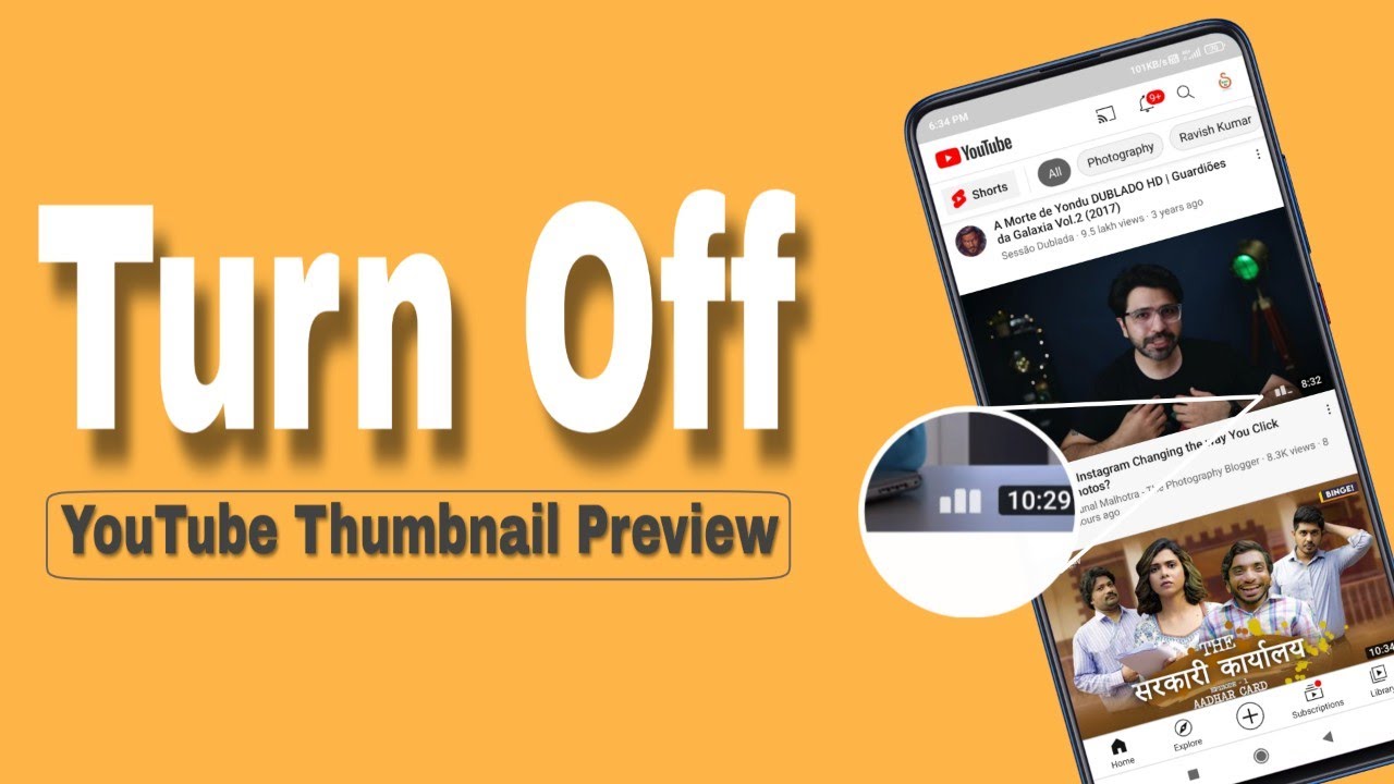 How to Turn Off YouTube thumbnail Preview inAndroidiPhone  YouTube