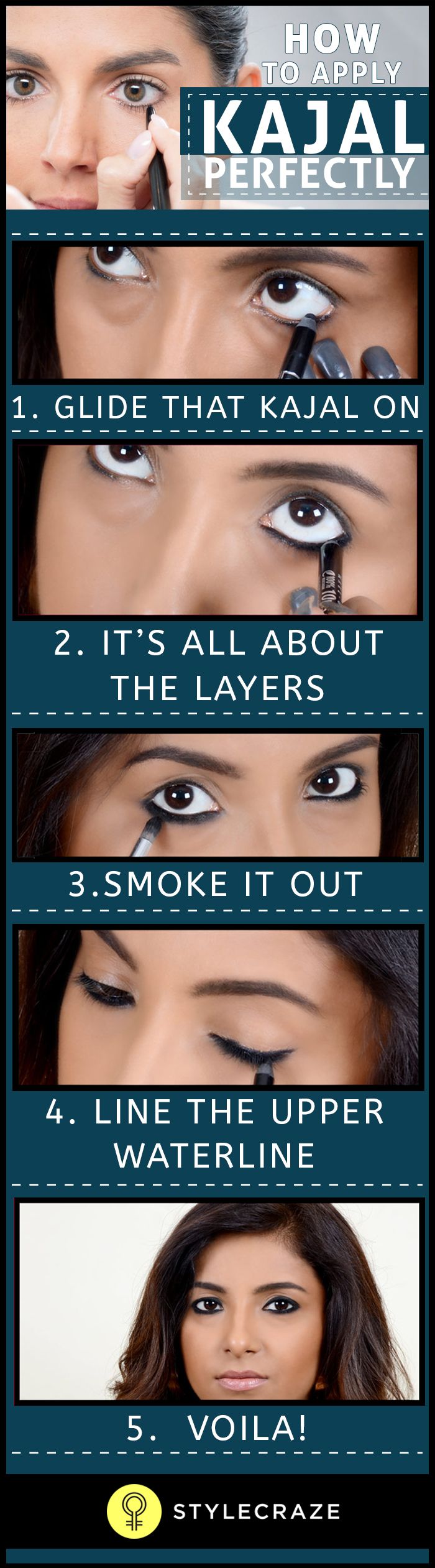 How To Apply Kajal On Eyes Perfectly  Step by Step Tutorial  How to 