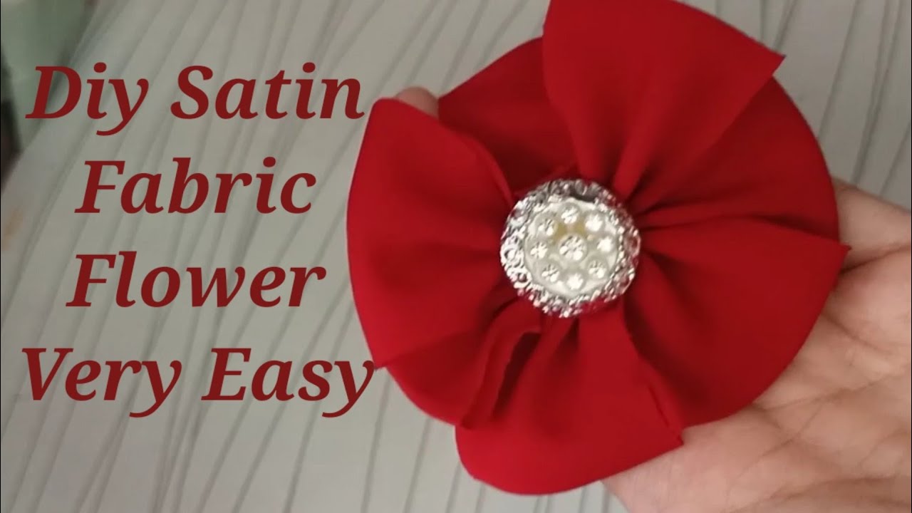 How to make fabric flowercloth flowerDIY fabric flower  YouTube