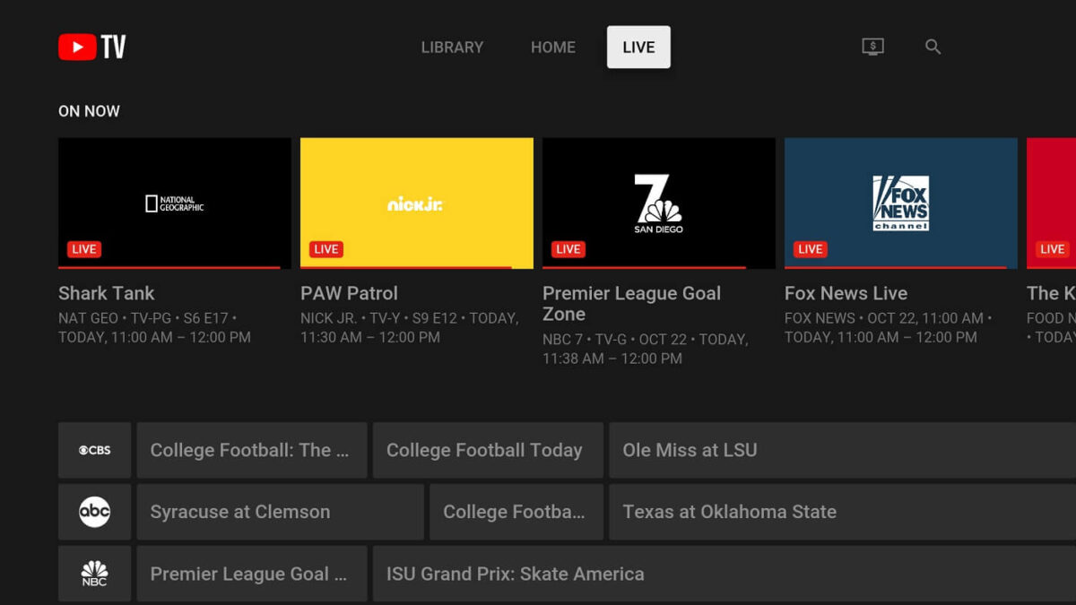 YouTube TVs Live Guide Now Has A Clock  Streaming Better