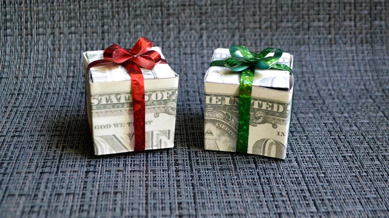 My MONEY GIFT BOX  Christmas Gifts  Dollar Origami  Tutorial DIY by 