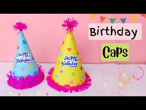 Birthday cap  How to make Birthday caps  Birthday cap making with 