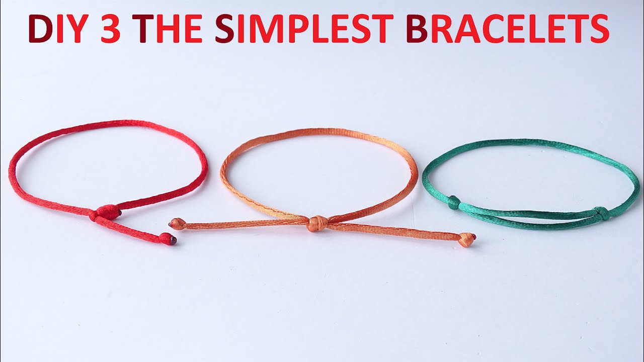 DIY 3 The SIMPLEST Single Strand Friendship Bracelets You Can Make 