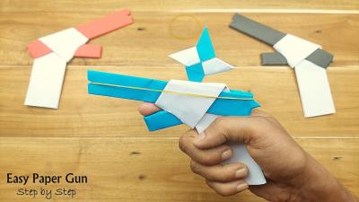 How to Make a Rubber Band Gun with Paper