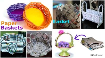 Easy Newspaper Basket Craft with Detailed Steps