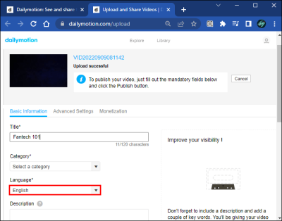 How to Upload HD Videos to Dailymotion with Simple Tips