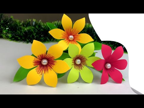 Easy paper flowers How to make paper flowers Paper craft by Best of