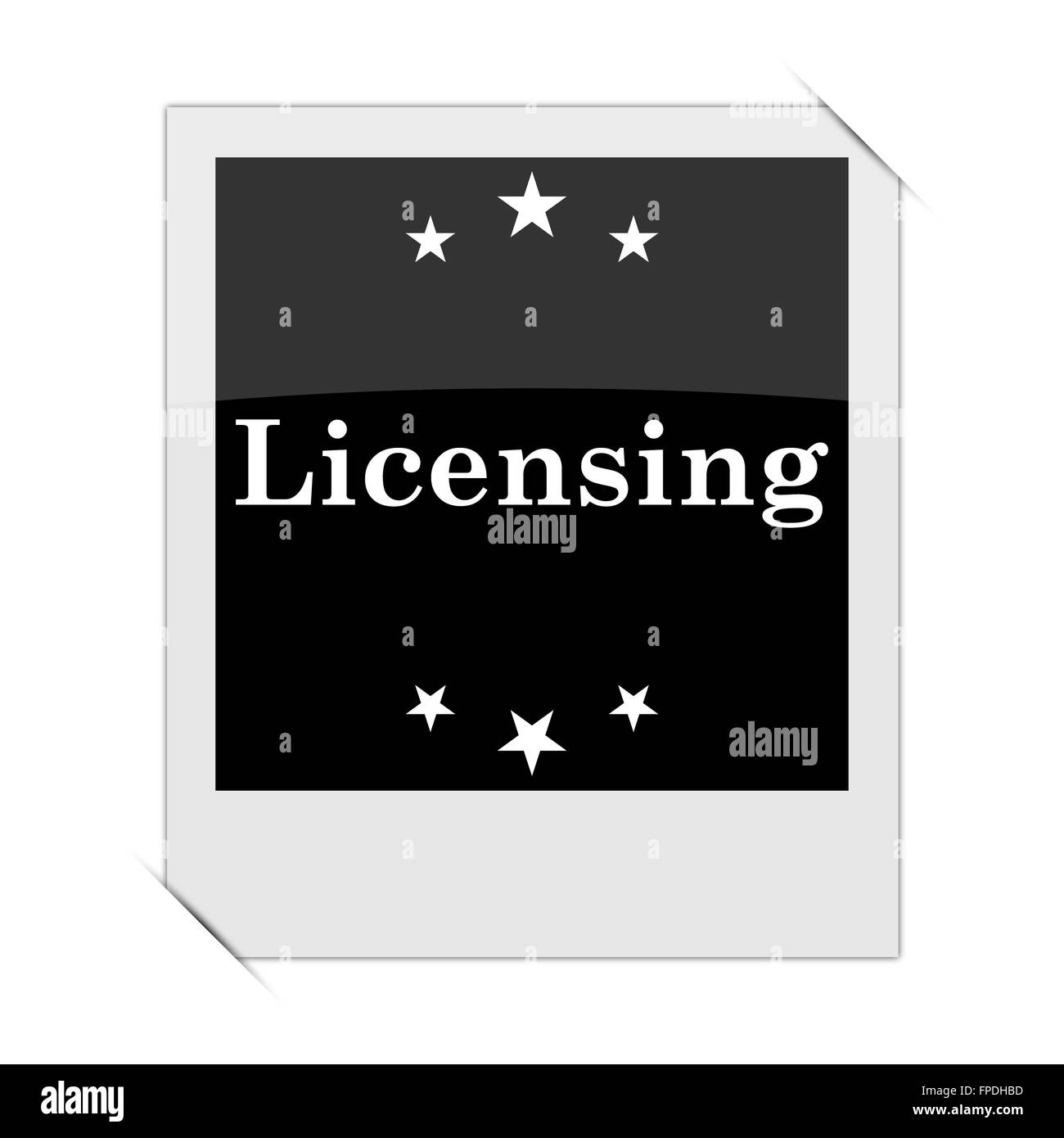 Licensing icon within photo on hires stock photography and images  Alamy