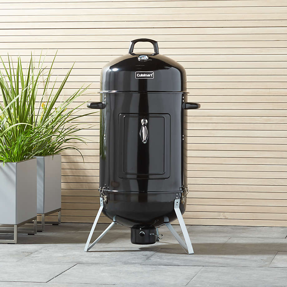 Cuisinart 18 Black Vertical Outdoor Barbecue Charcoal Smoker Cooker