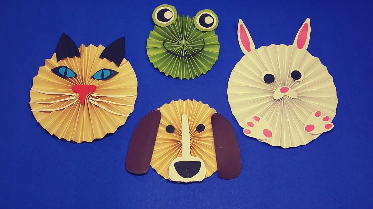 making animals faces using Paper Paper craft ideas  YouTube