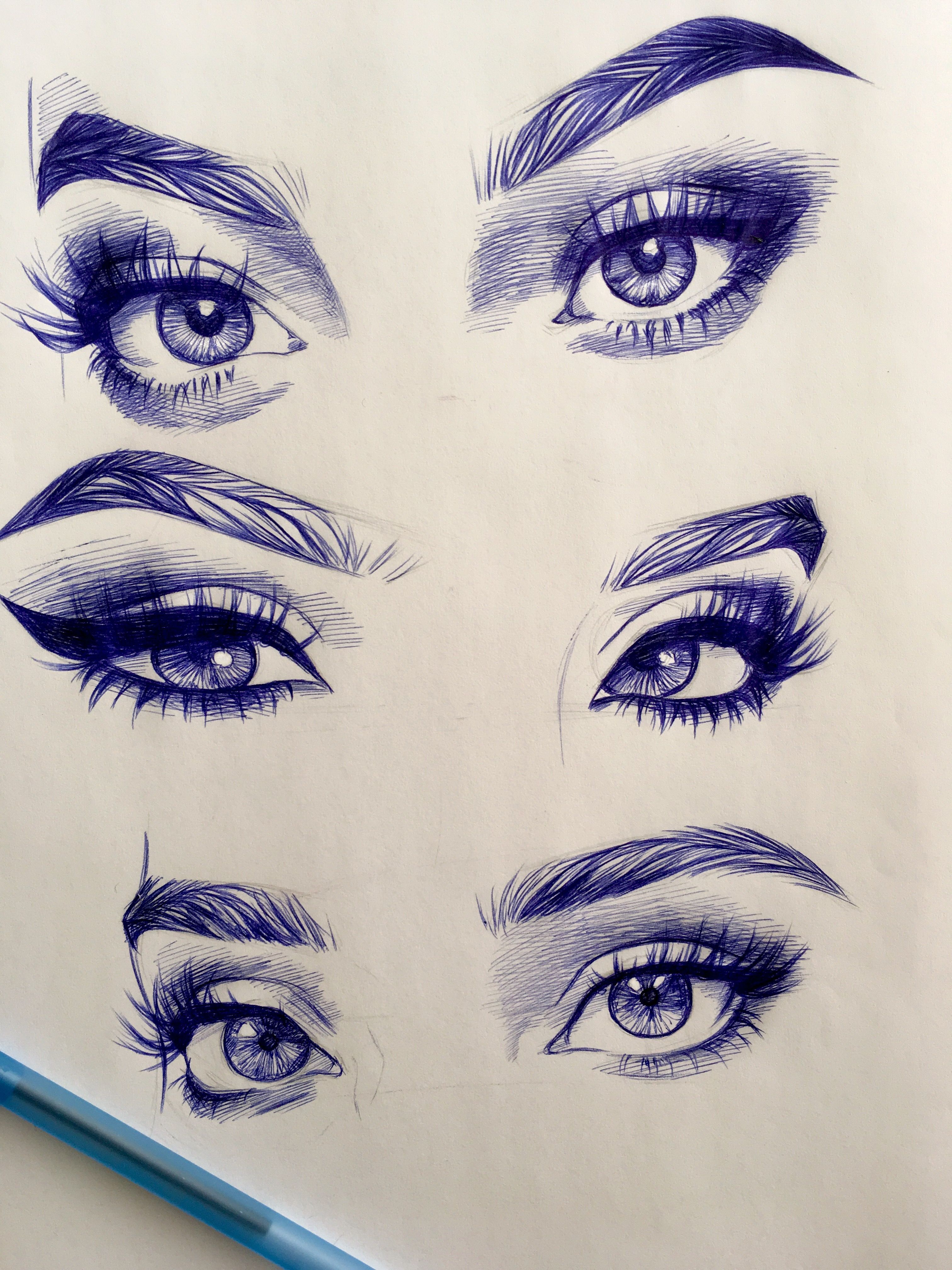 Drawing eyes sketch makeup art eyelashes easy beginners eyelashes