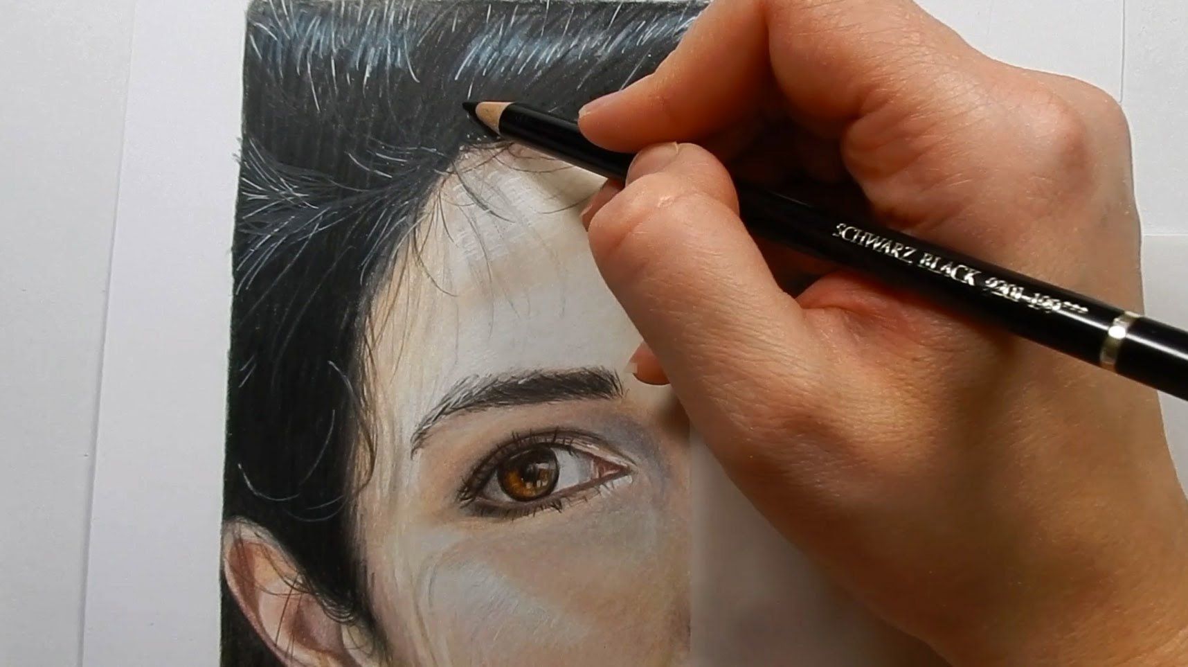 Drawing Anna Nooshin with colored pencils Part 2 Pencil portrait