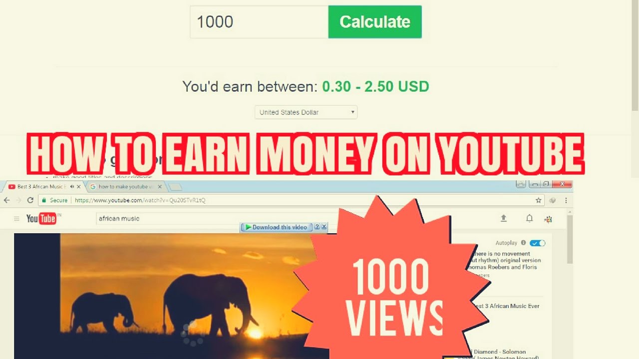 How To Earn Money On youtube Views simple Steps  YouTube