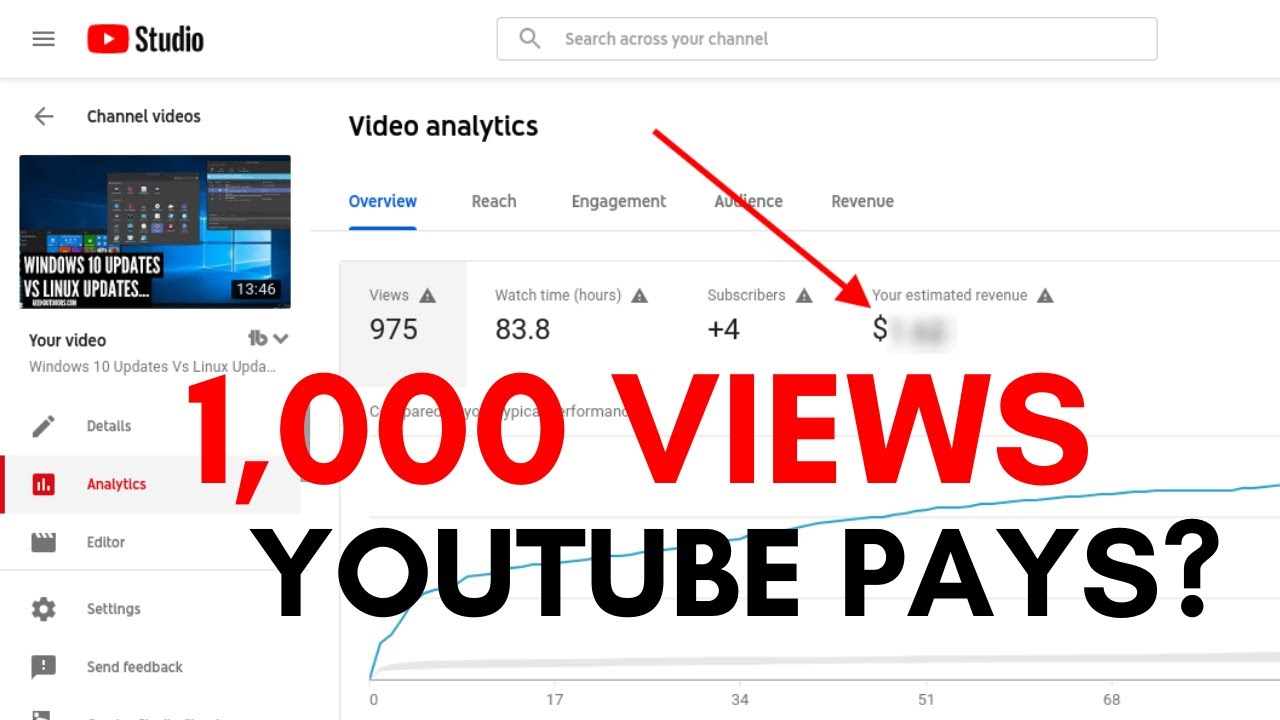 How Much Does YouTube Pay For 1000 Views  CPM Google Adsense 