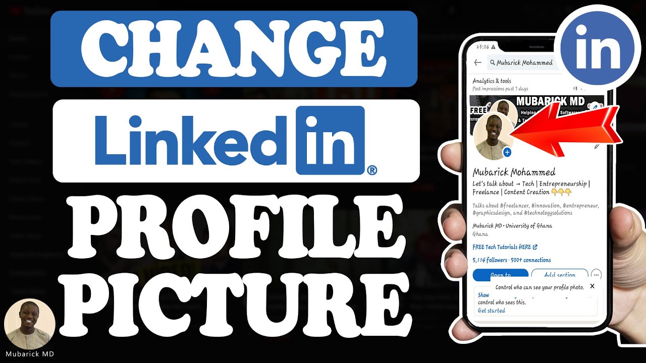 How to CHANGE Profile Picture on LinkedIn  Full Guide  YouTube