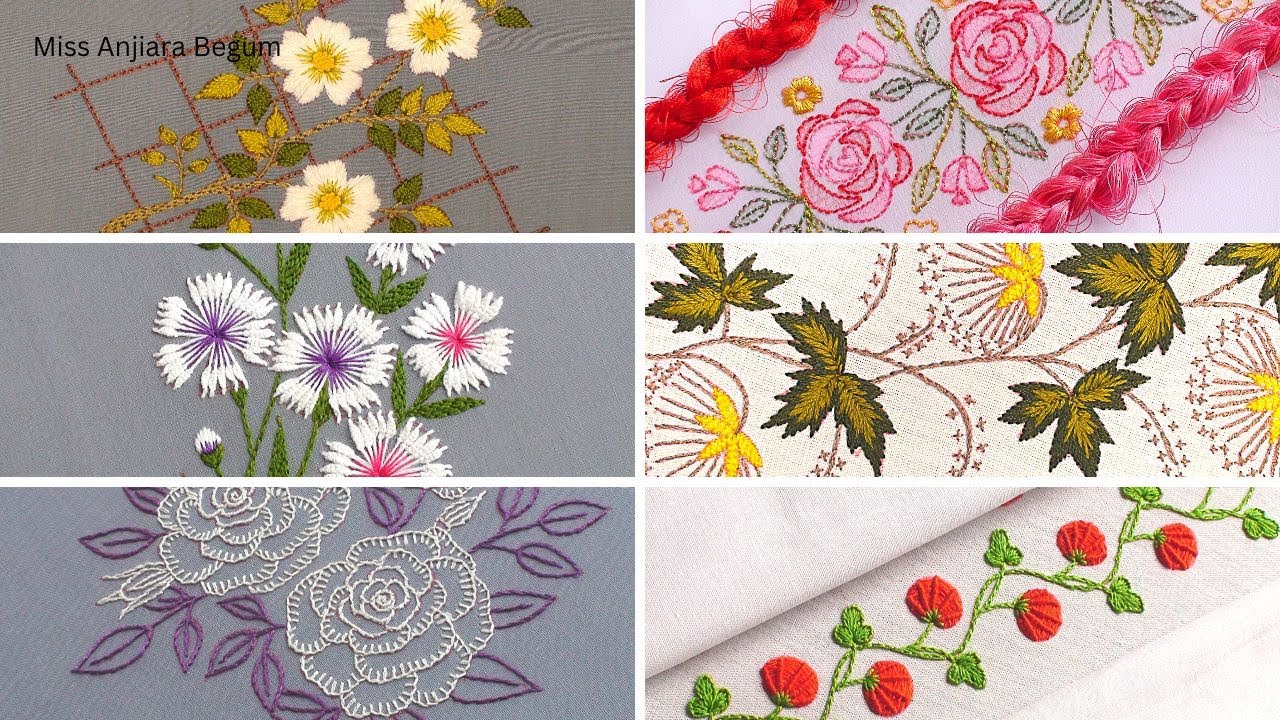 StepbyStep Tutorial Hand Embroidery Designs for Fashion Accessories