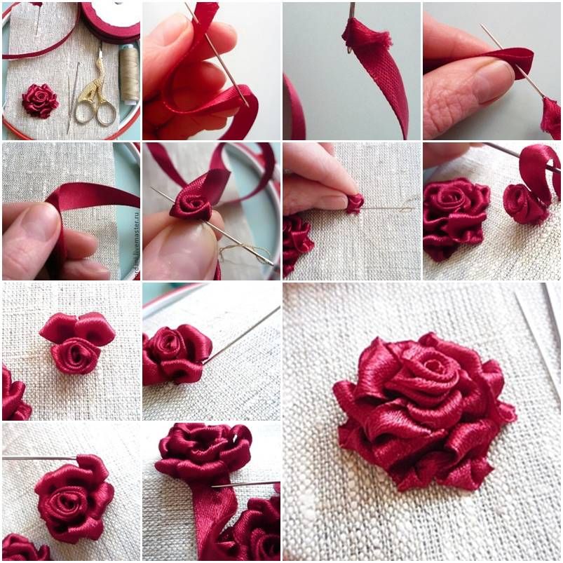 How To Make Ribbon Embroidery Flowers