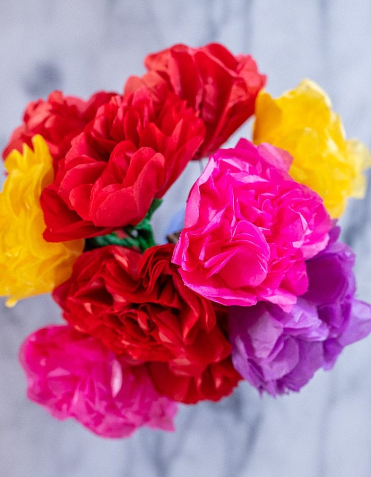 Tissue Paper Roses Sprouting Wild Ones