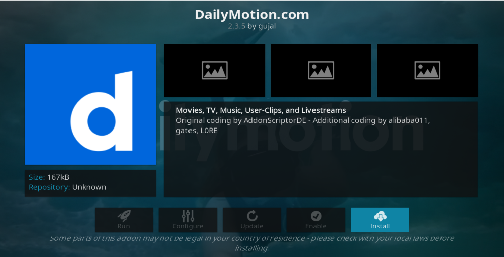 DailyMotion Kodi Addon How to Install and Quick Guide