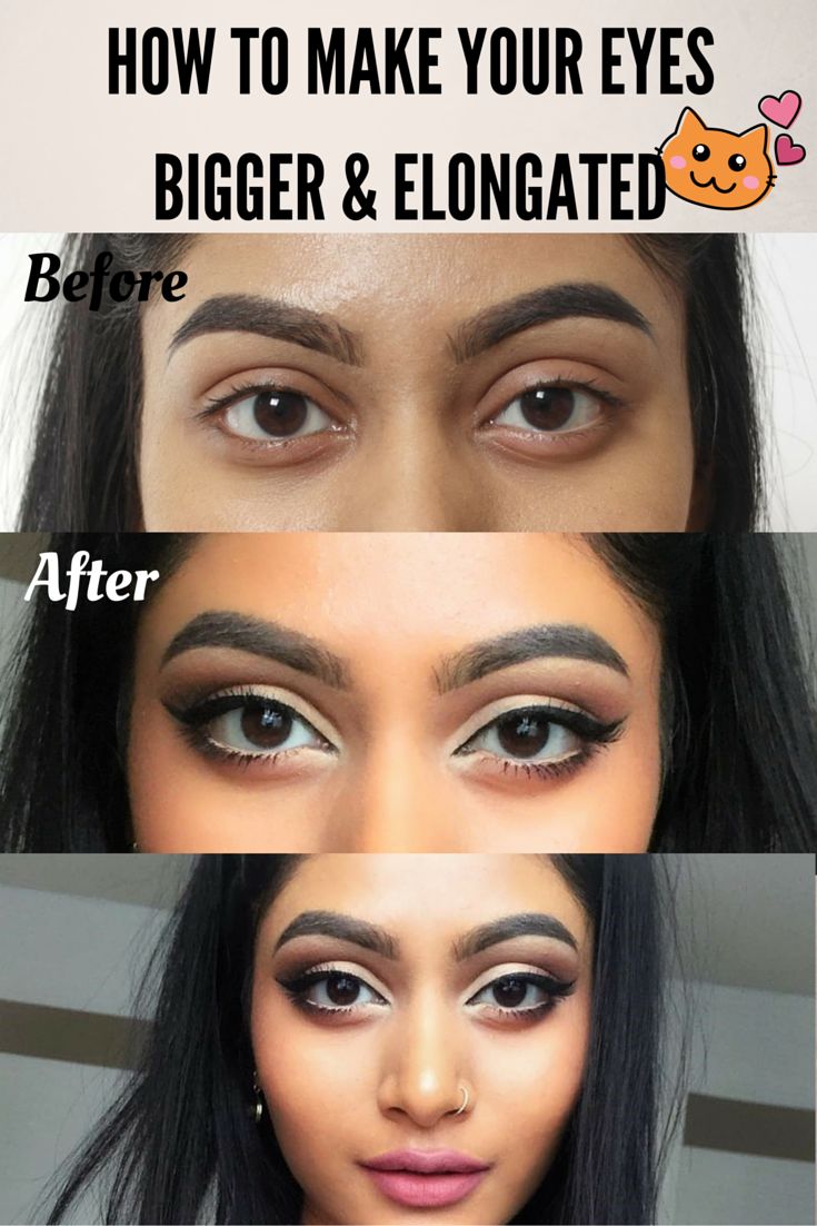 How To Make Your Eyes Look Bigger Amp Elongated Eye Makeup  Big eyes 