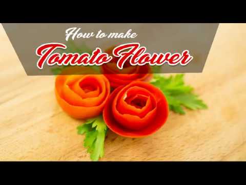 How to make tomato flower in 1 minute YouTube