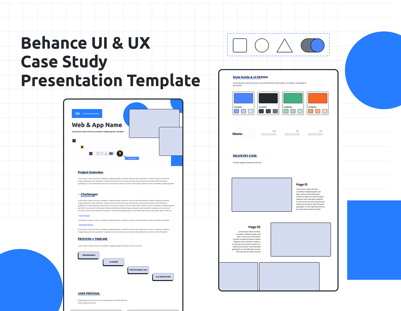 Behance UI UX Presentation Template V1 on Behance