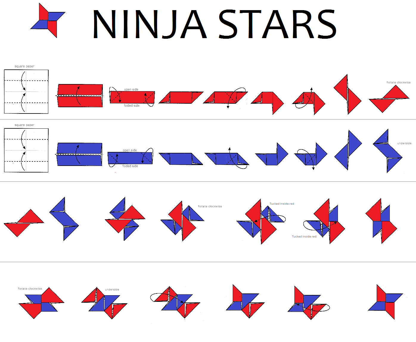 Origami Ninja Stars Tutorial