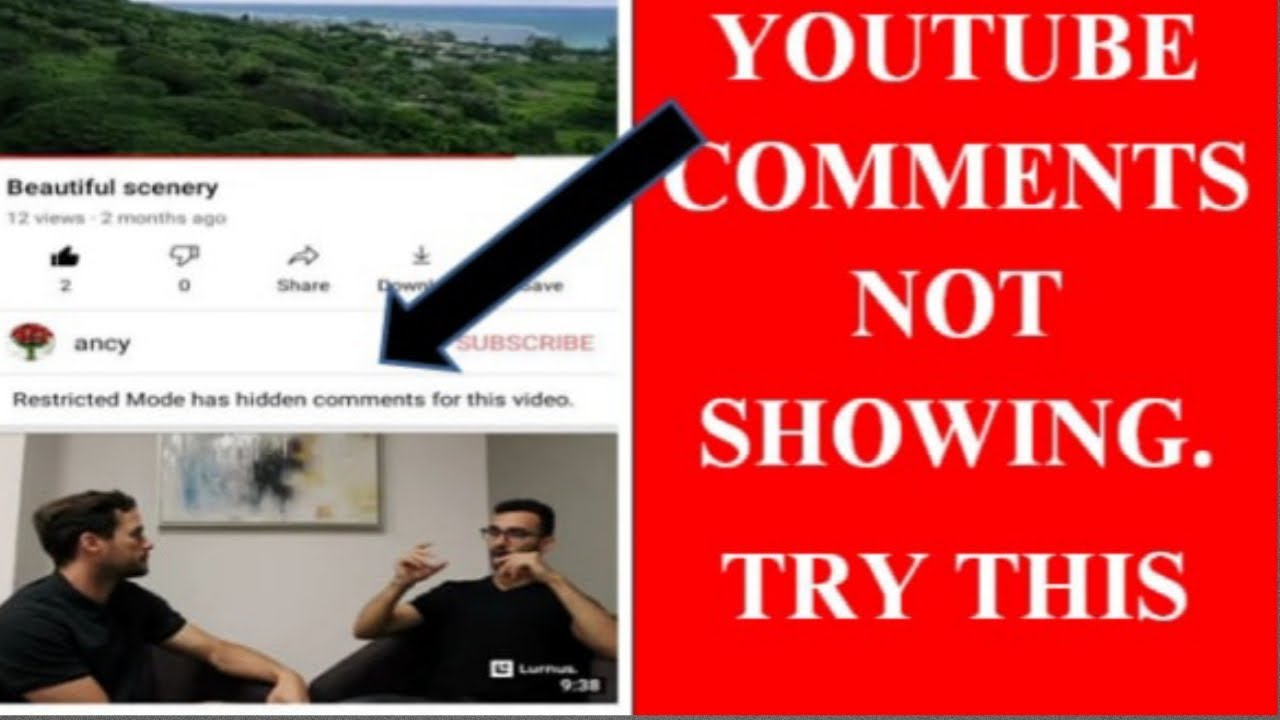 How to fix YouTube comments not showing YouTube