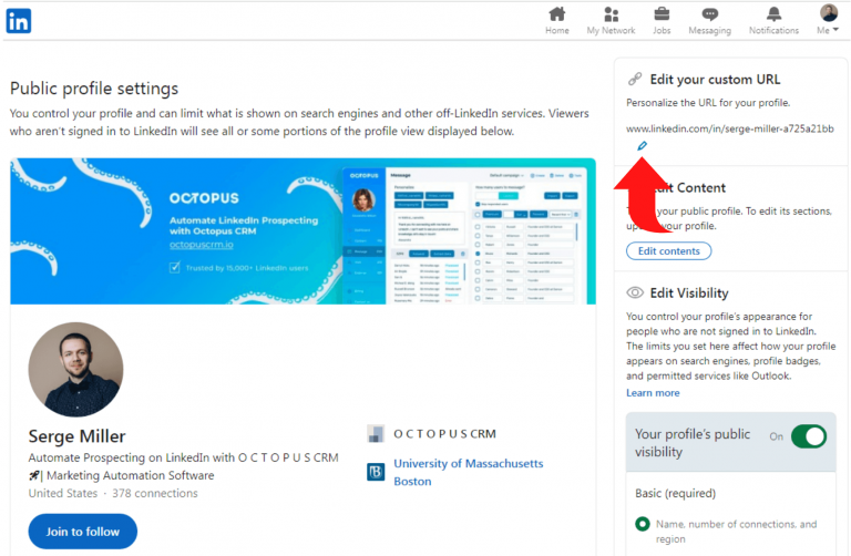 How to Find My LinkedIn Profile URL Octopus CRM