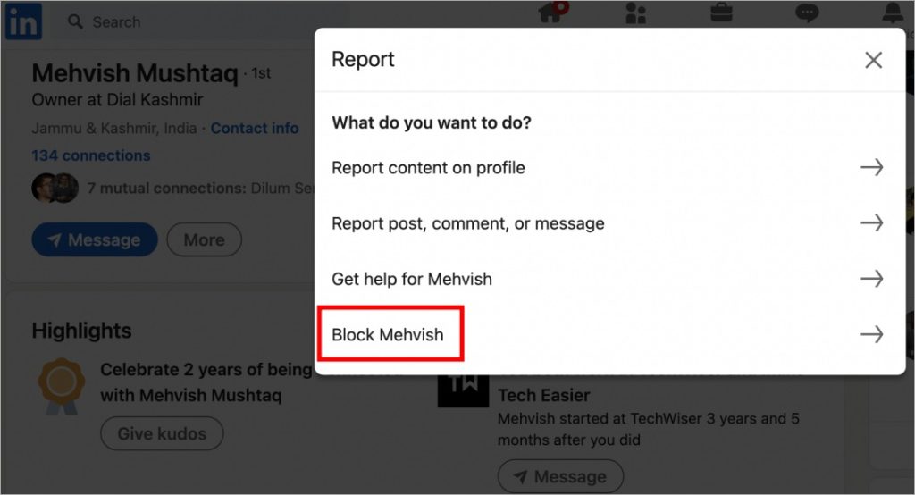What Happens When You Block Someone on LinkedIn TechWiser