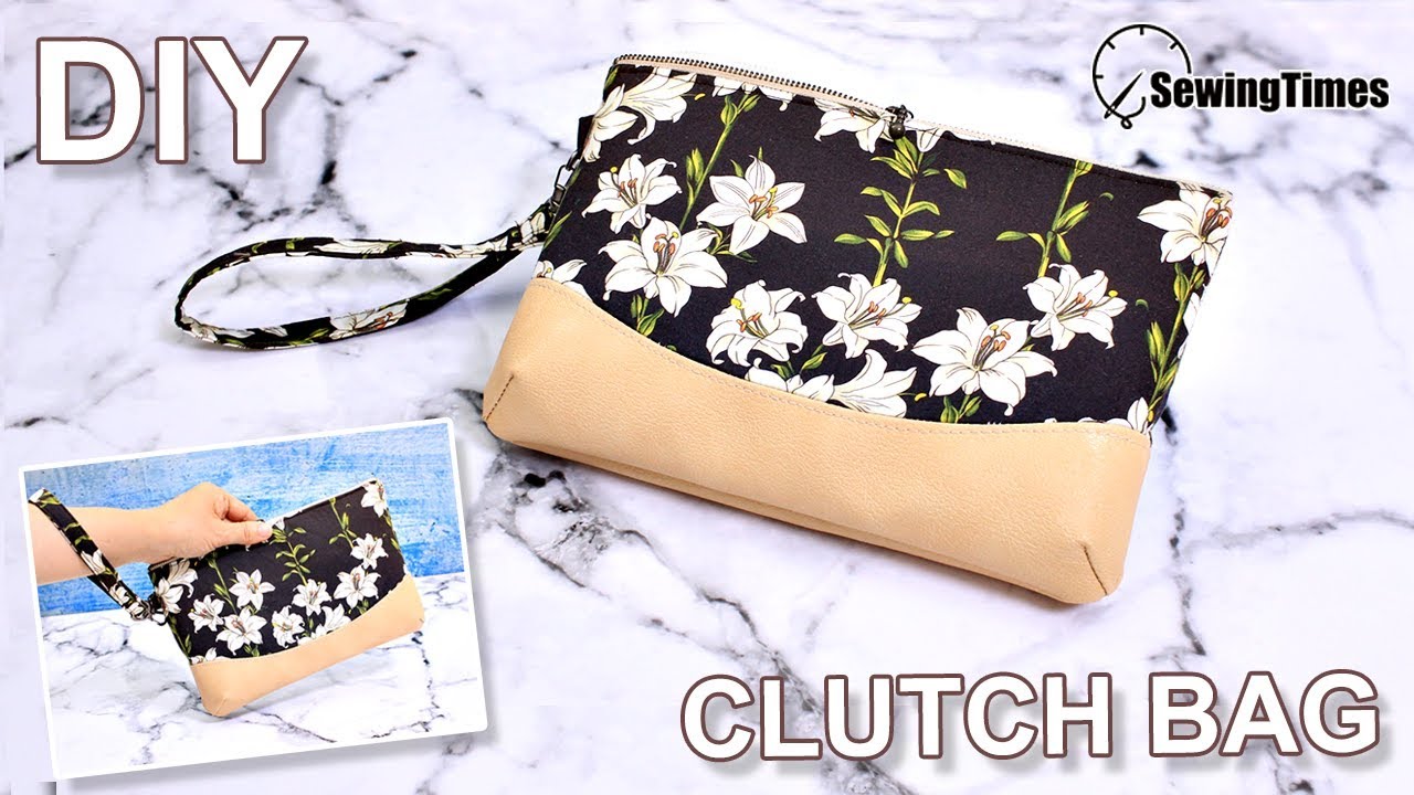 DIY CLUTCH PURSE BAG WRISTLET Zipper Pouch Tutorial and Pattern
