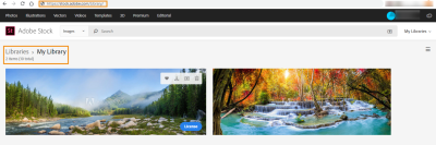 how to share adobe stock library