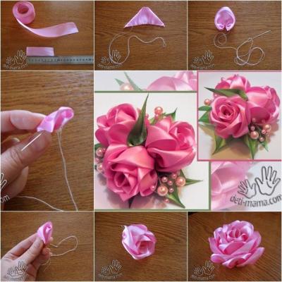 How to Make a Rose with Ribbon: Creative DIY Tutorial on Dailymotion