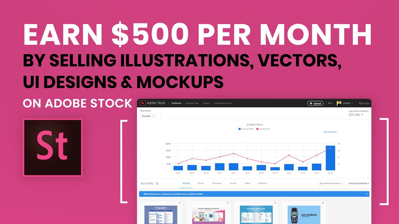 Earn 500 per Month by Selling your Designs on Adobe Stock YouTube