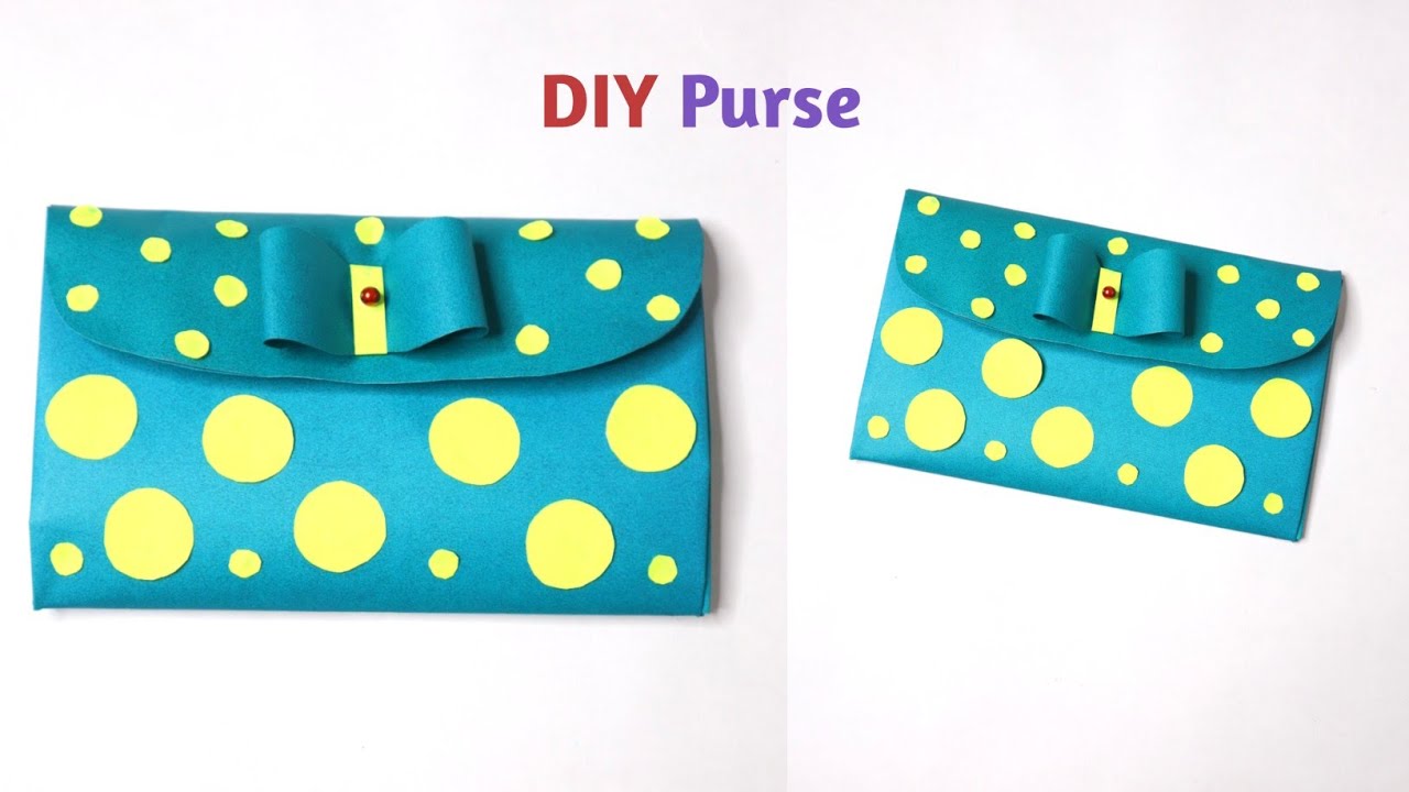DIY How to Make Easy Paper Purse Origami Paper Purse Paper Craft