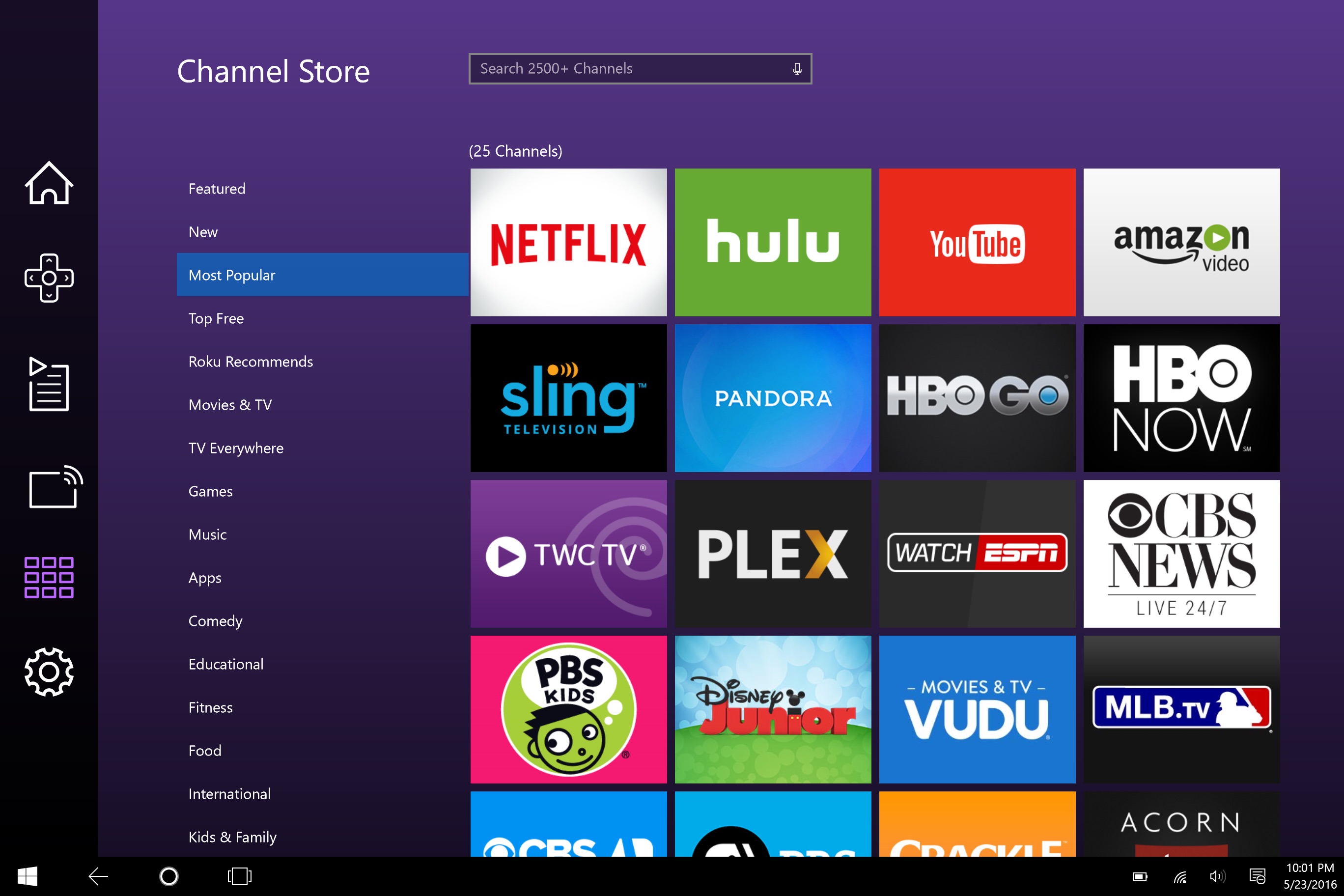 Roku App Ahora disponible en Windows 10 Roku