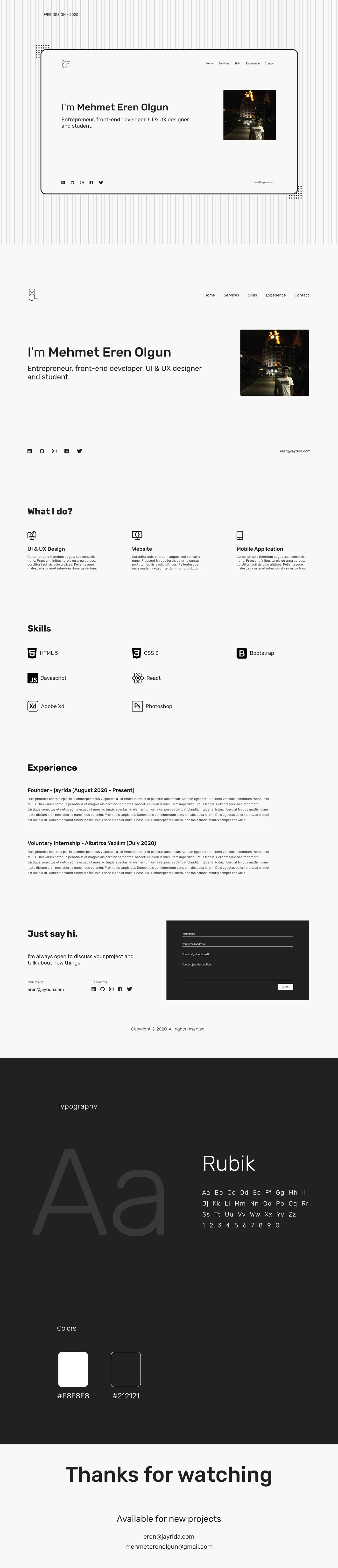 Personal Website Behance