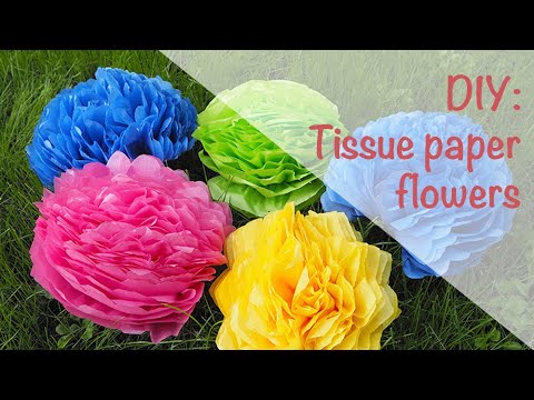 DIY Tissue Paper Flowers YouTube