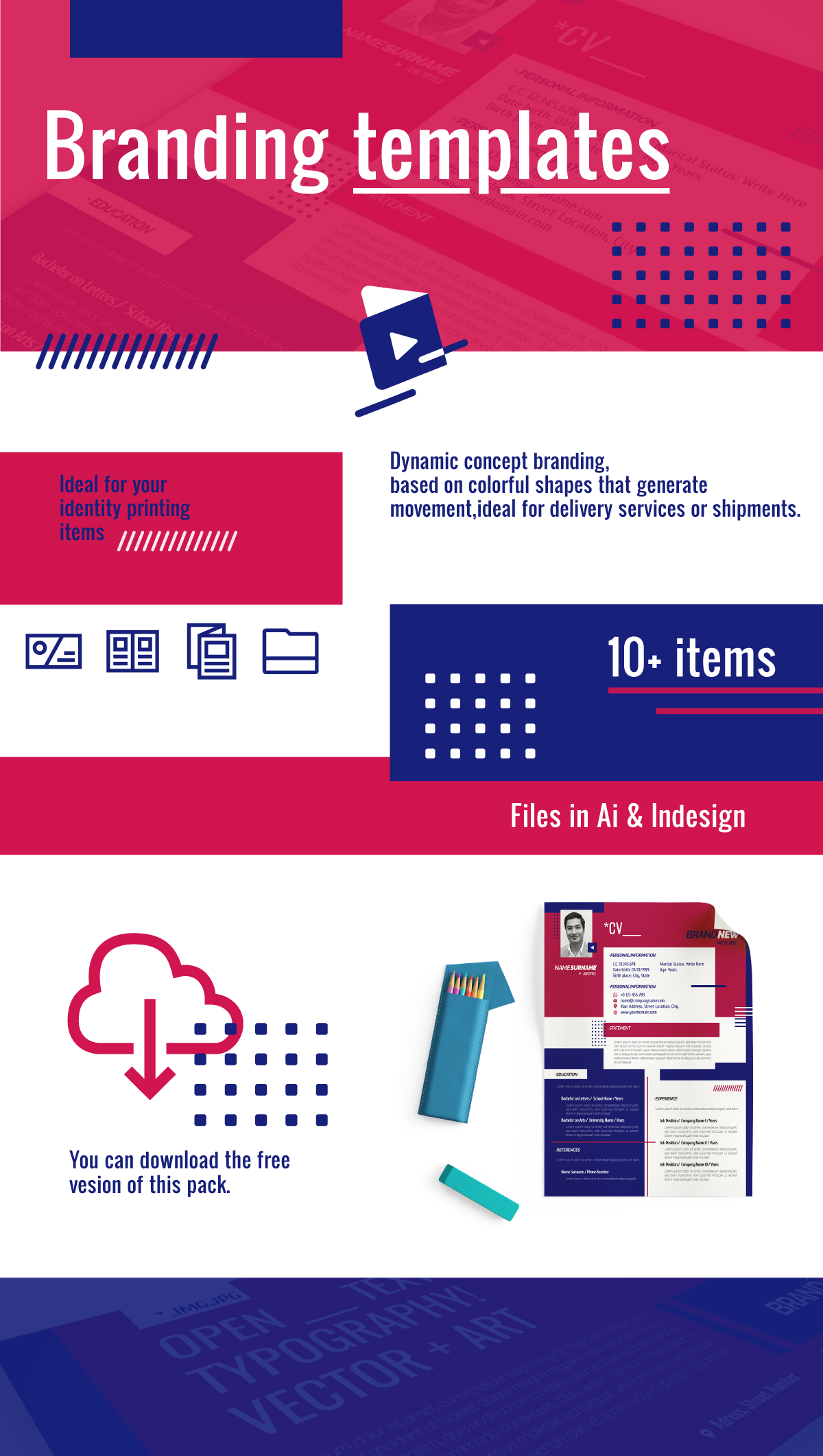 Free Branding identity template on Behance